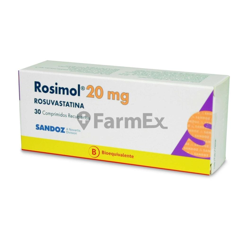 Rosimol 20 mg x 30 comprimidos susc-1 de 2 meses Farmex-Suscripciones-Persistente